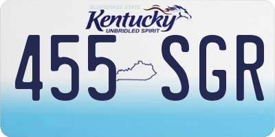 KY license plate 455SGR
