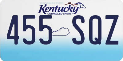 KY license plate 455SQZ