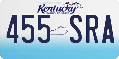 KY license plate 455SRA
