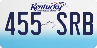 KY license plate 455SRB