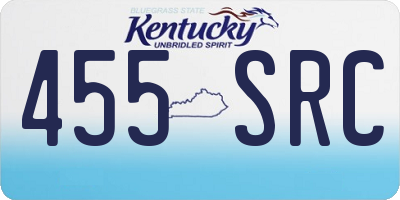 KY license plate 455SRC