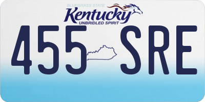 KY license plate 455SRE