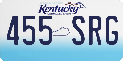 KY license plate 455SRG