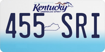 KY license plate 455SRI