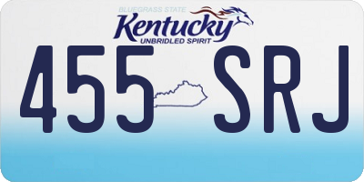 KY license plate 455SRJ