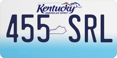 KY license plate 455SRL