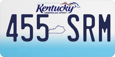 KY license plate 455SRM