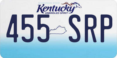 KY license plate 455SRP