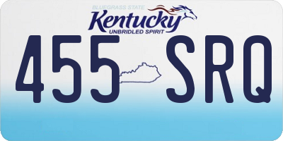 KY license plate 455SRQ