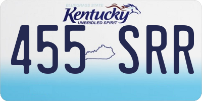 KY license plate 455SRR