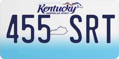 KY license plate 455SRT