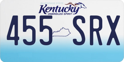 KY license plate 455SRX