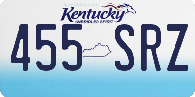 KY license plate 455SRZ