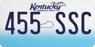 KY license plate 455SSC