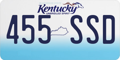 KY license plate 455SSD