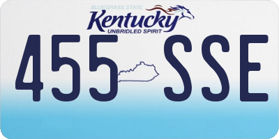 KY license plate 455SSE