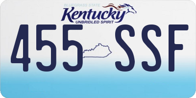 KY license plate 455SSF