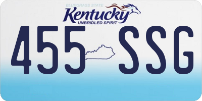 KY license plate 455SSG