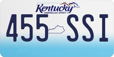 KY license plate 455SSI