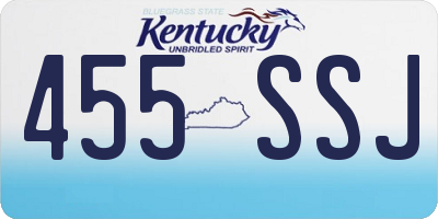 KY license plate 455SSJ