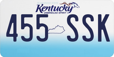 KY license plate 455SSK