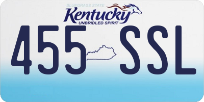 KY license plate 455SSL