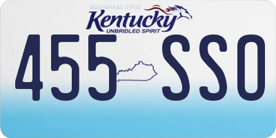 KY license plate 455SSO
