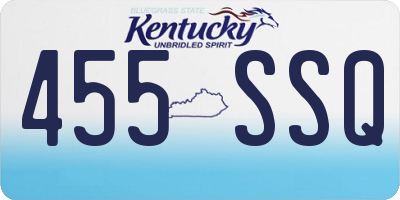 KY license plate 455SSQ