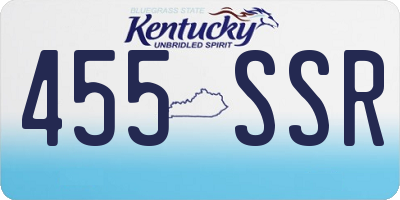 KY license plate 455SSR