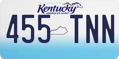 KY license plate 455TNN