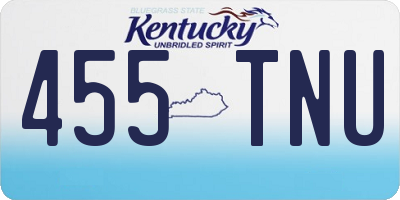 KY license plate 455TNU