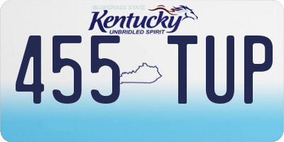 KY license plate 455TUP