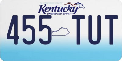 KY license plate 455TUT