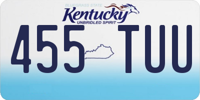 KY license plate 455TUU