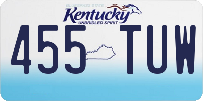 KY license plate 455TUW