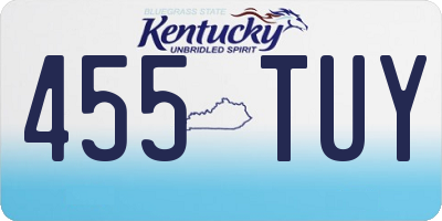 KY license plate 455TUY