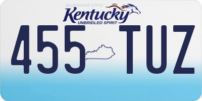 KY license plate 455TUZ