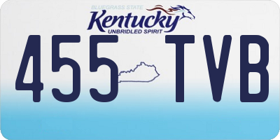 KY license plate 455TVB