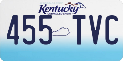 KY license plate 455TVC