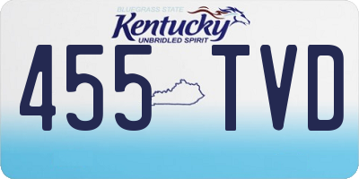 KY license plate 455TVD