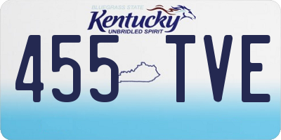 KY license plate 455TVE