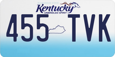 KY license plate 455TVK