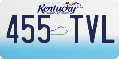 KY license plate 455TVL