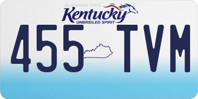 KY license plate 455TVM