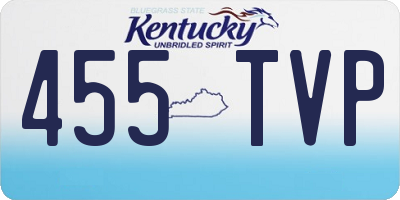 KY license plate 455TVP