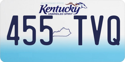 KY license plate 455TVQ