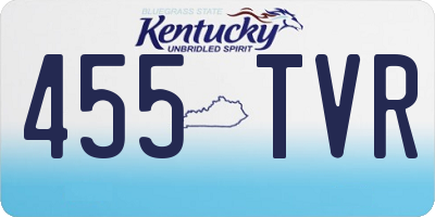 KY license plate 455TVR