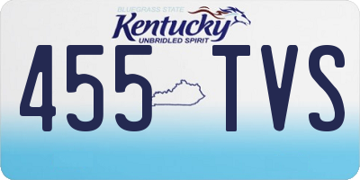 KY license plate 455TVS