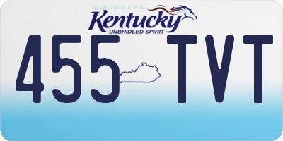 KY license plate 455TVT