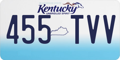 KY license plate 455TVV